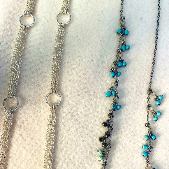 3 FOR $15!! Set of Two NWT Beautiful long and Delicate Necklaces, American Eagle
